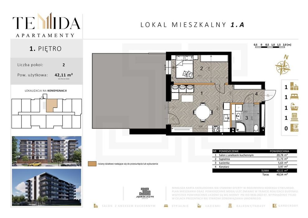 Mieszkanie 1.A | Apartamenty Temida