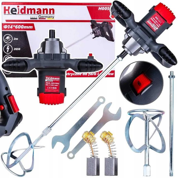 Mieszadło elektryczne do kleju farb i zapraw betonu 2650W mieszarka