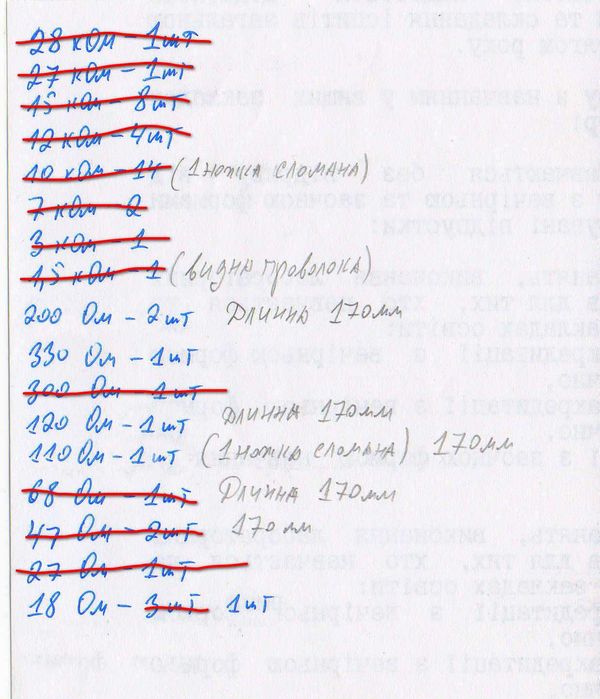 Резистори ПЕВ (довжина 90мм та 170мм)