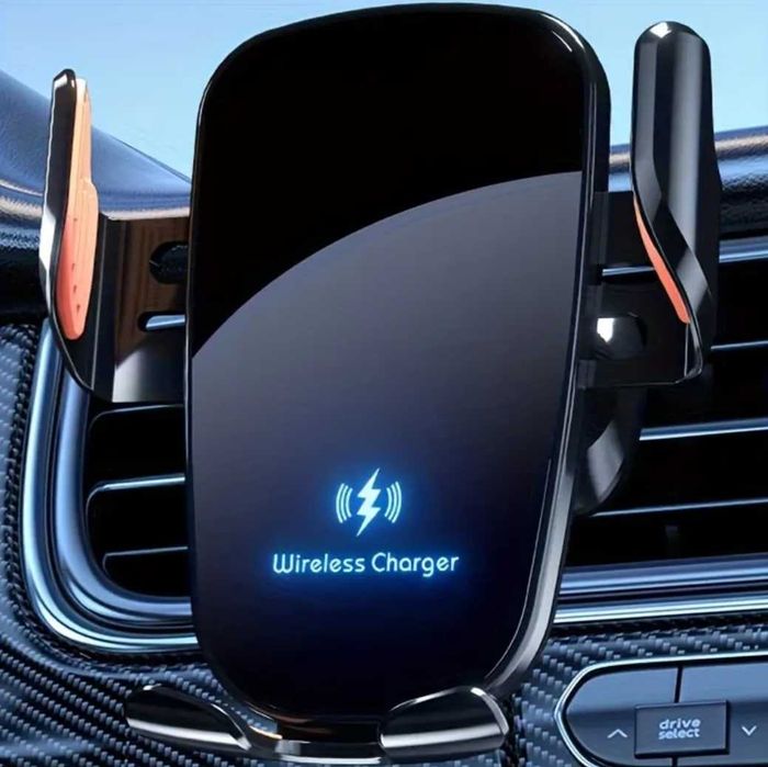 Беспроводное зарядное устройство 2 в 1 Держатель телефона в машину