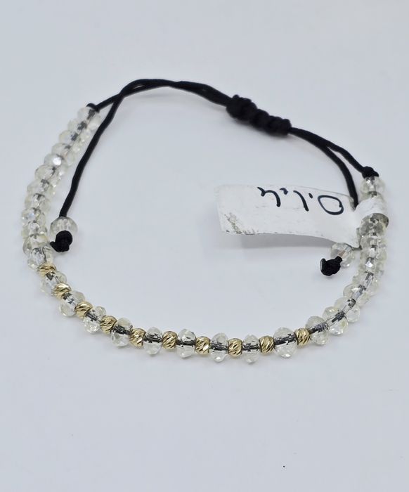 Złota bransoletka na sznurku próba 585 14k