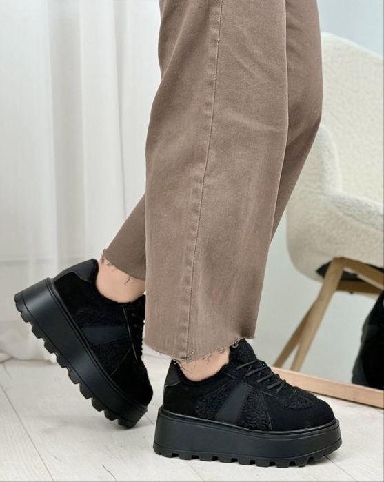 Женские замшевые угги лоферы автоледи