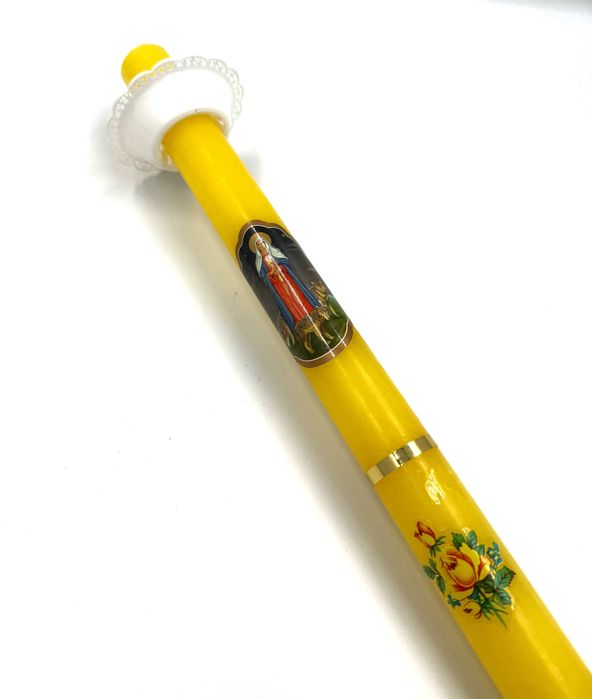 GROMNICA Z OKAPNIKIEM, Matka Boska Gromniczna, Świeca, Żółta