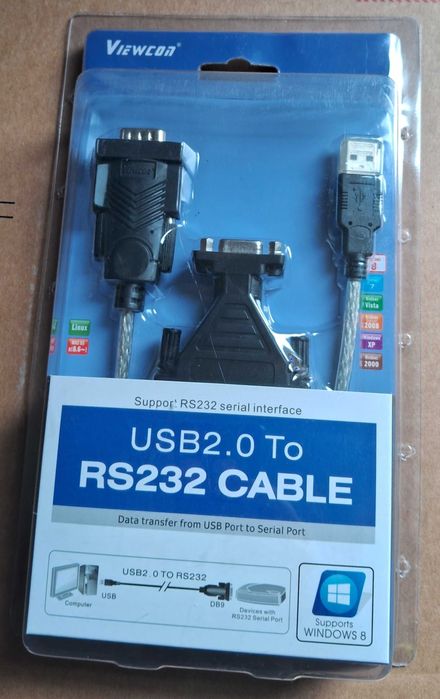 Кабель-переходник VIEWCON USB 2.0 - RS232 (VEN24)