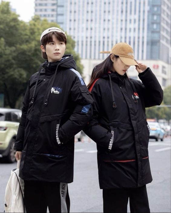 Зимова подовжена куртка пальто для хлопчика 150-180