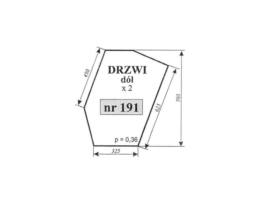 szyba drzwi dół zetor 191