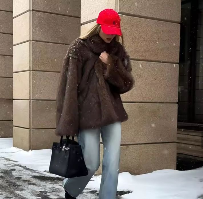 Шуба  зі штучного хутра м