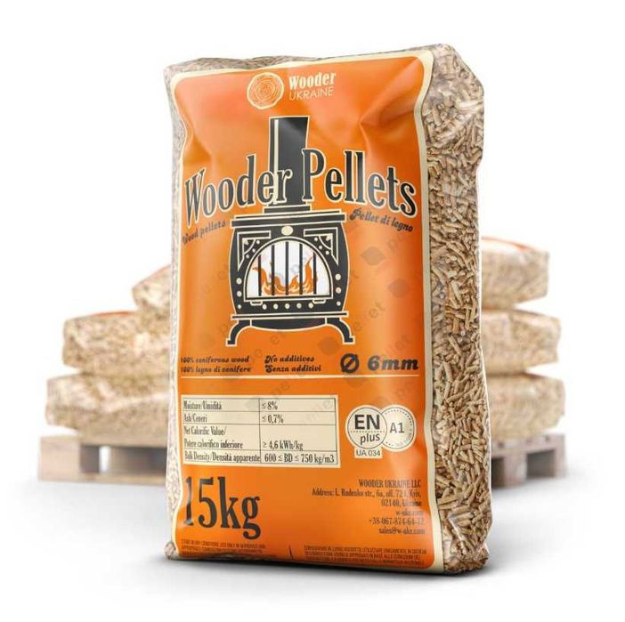 Pellet drzewny WOODER PELLETS A1 ENPlus Certyfikat Pelet
