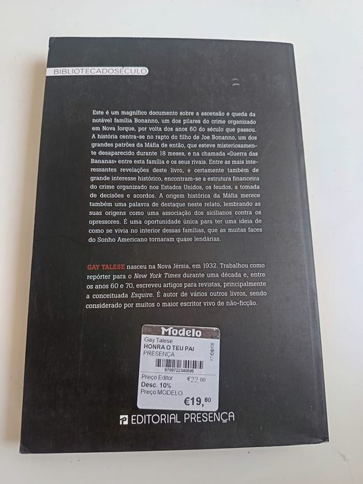 Honra o teu pai - gay talese