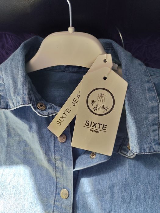 Denim sukienka ,koszula xl