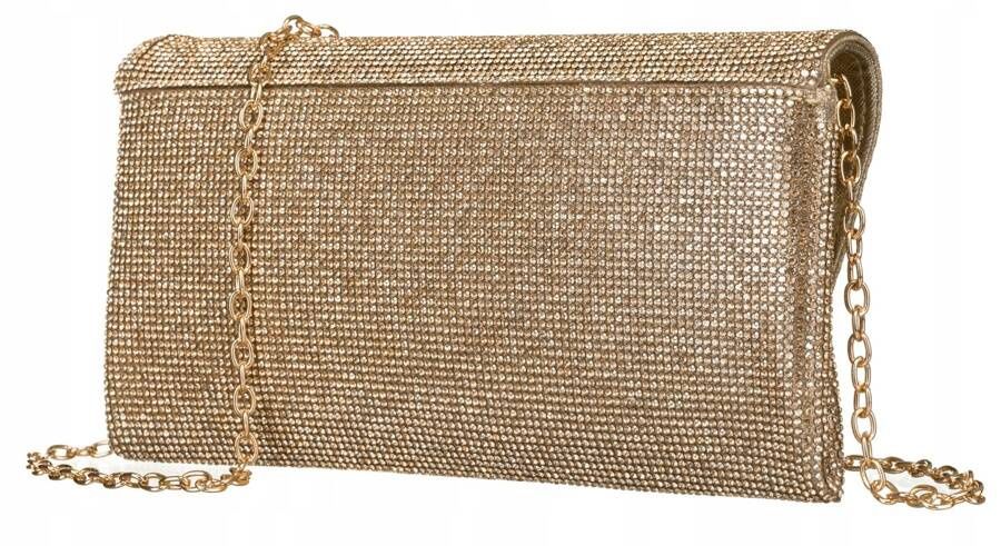 elegancka kopertówka damska z cyrkoniami - peterson