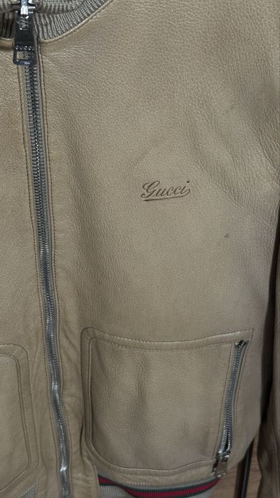 Шкіряний бомбер Gucci
