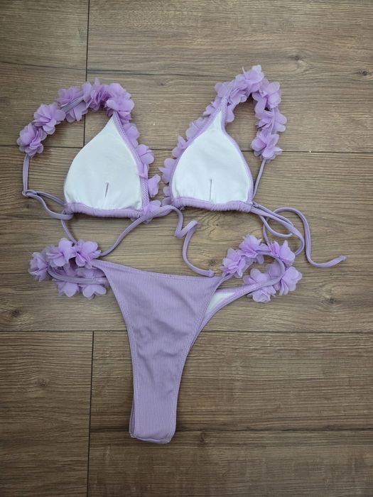 Strój kąpielowy lilowy XS bikini