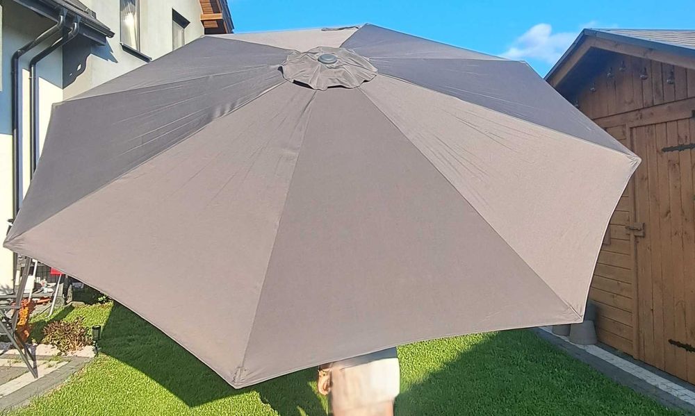 Parasol klasyczny Songmics szary 340 x 246 cm