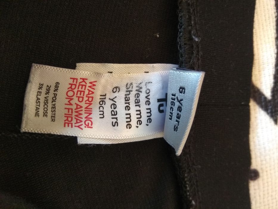 Czarne dzwony spodnie 116 TU