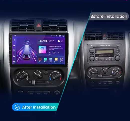 Rádio android Suzuki Jimny 3 (2005 a 2019) 9 Polegadas CarPlay GPS 2/32GB Novo
