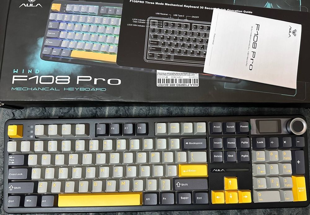 Нова механічна повнорозмірна клавіатура AULA F108PRO Hotswap RGB