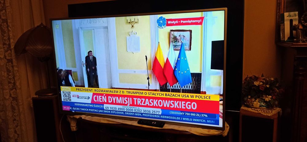 Tv Philips 58PUS7555/12 Smart 4K UHD HDR Hevc uszkodzony- czytaj