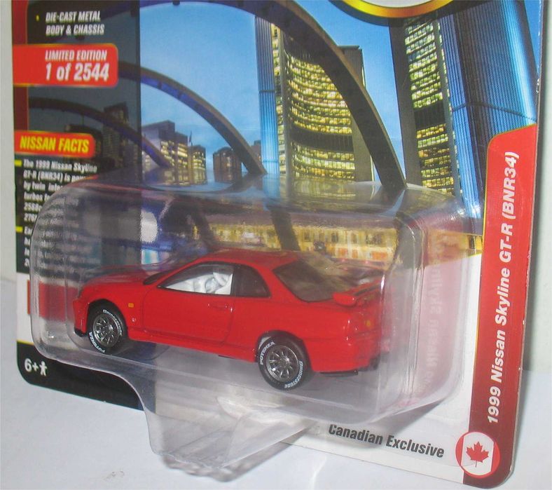Johnny Lightning - 1999 Nissan Skyline GT-R (BNR34) - Exclusivo Canadá