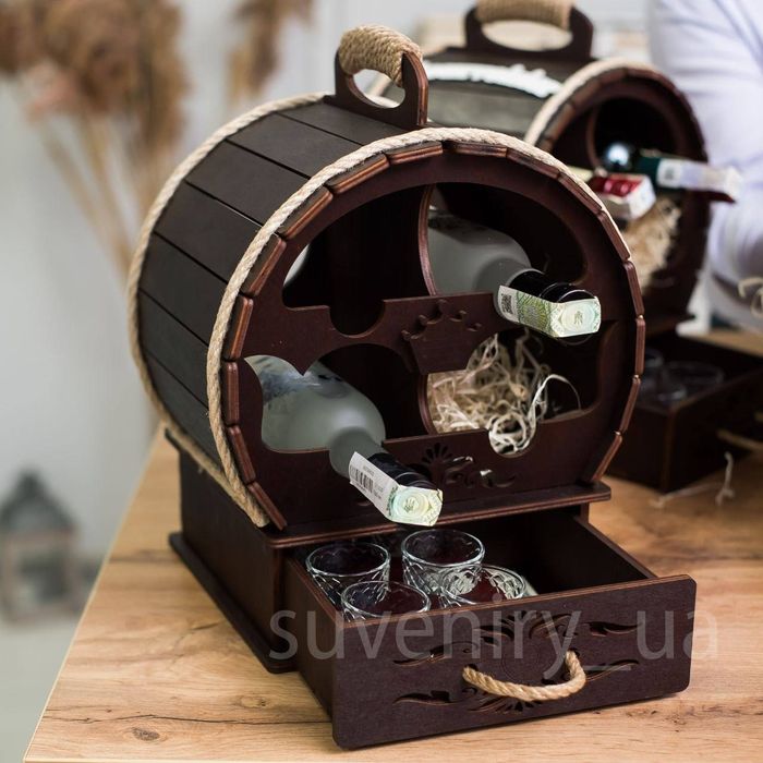 Міні-бар діжка/ сувенір подарунок для чоловіка/ керівнику/шефу