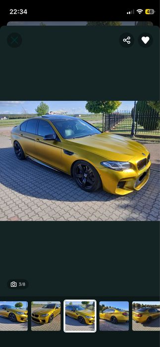 BMW 550i xDrive LCI 4.4 V8 Twin Turbo 449 KM | 109 000 km | 2015 | Kamera 360 | Wentylowane fotele