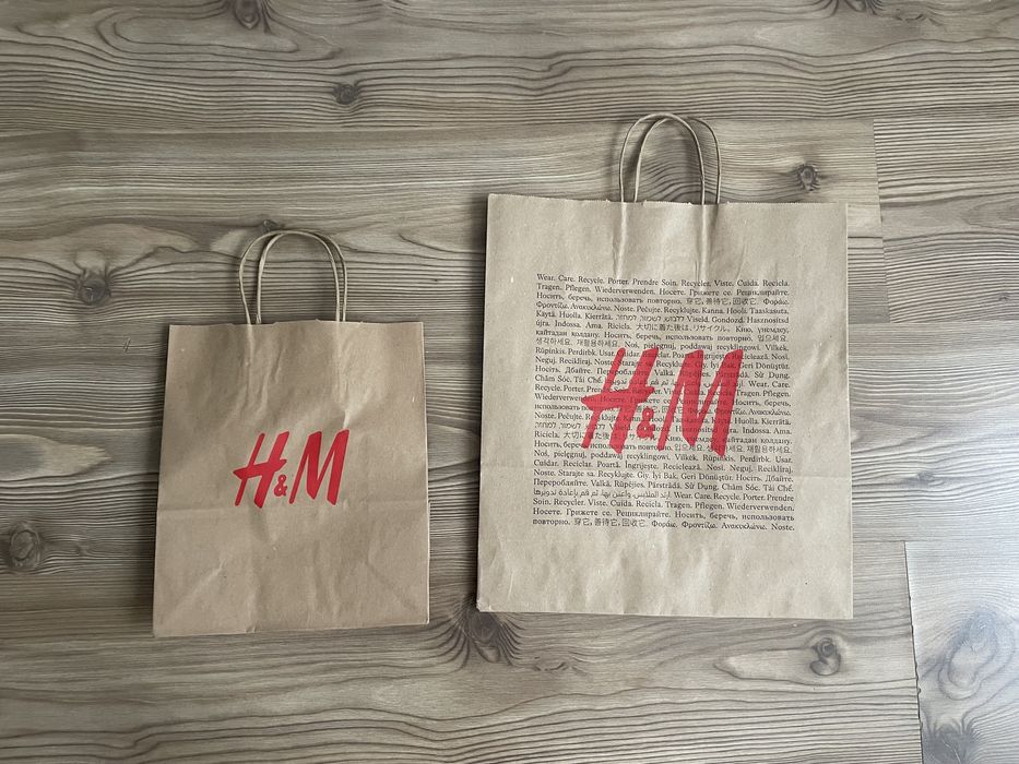 Подарочные пакеты H&M, брендовые пакеты H&M
