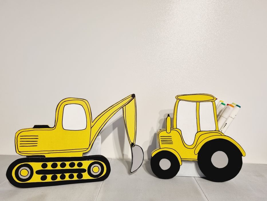 Pojemnik organizer na biurko kredki koparka