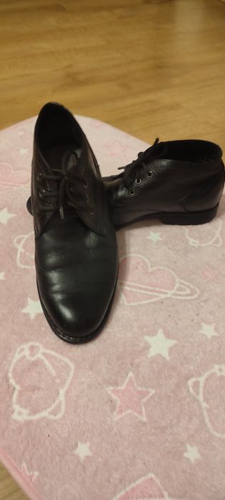 Buty ocieplane męskie skórzane