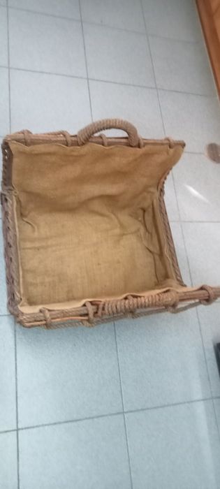 Cesta de lenha para lareira/salamandra