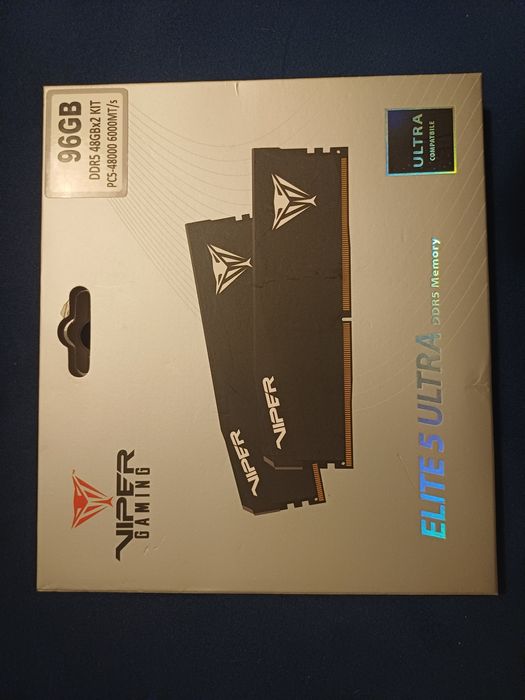 Memória RAM Patriot Viper Elite 5 Ultra 96GB 2x48GB DDR5 6000MHz CL28 RGB XMP EXPO