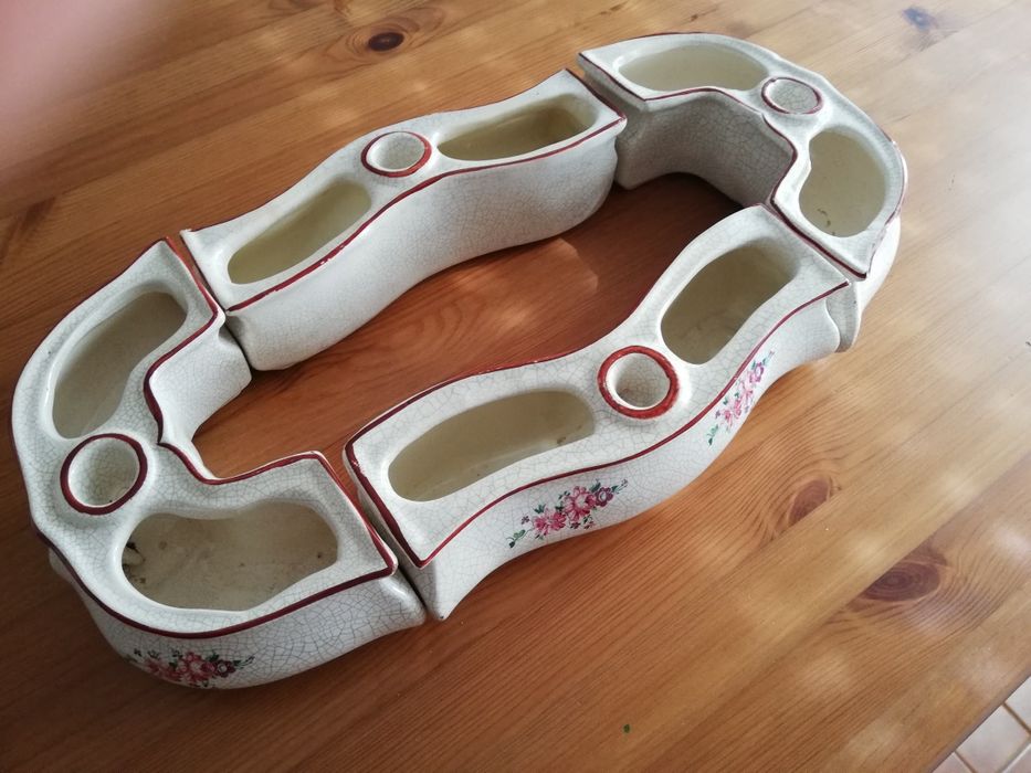 Centro de mesa em louça craquelê