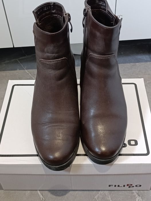 Skórzane botki damskie