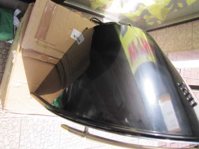 Okap kuchenny w stylu retro czarny 60cm złoty reling Klarstein Lumio