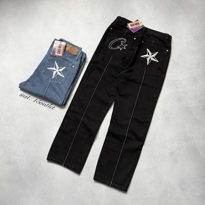Джинси Corteiz C-Star Denim Джинсы Штаны Кортез Черные Синие