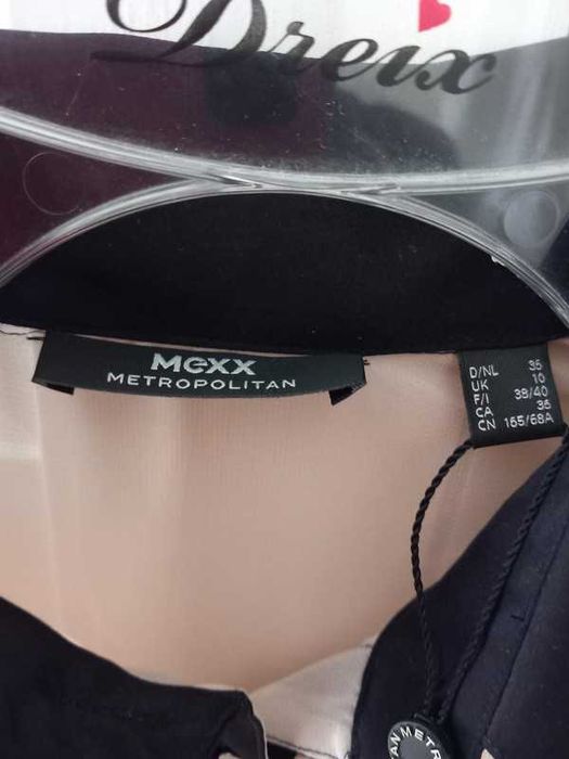 MEXX beżowa koszula bluzka transparentna mgiełka S