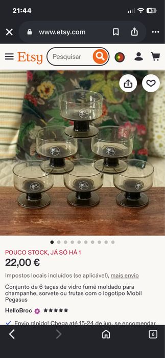 Vendo taças vintage da Pegasus Mobil