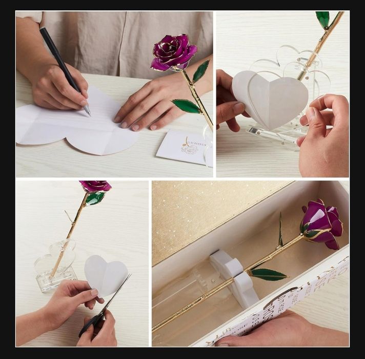 Róża Wieczna Z Miejscem Na Zdjęcie Prezent Na Walentynki Dzień matki