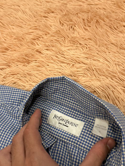 Рубашка в клетку yvessaintlaurent ysl юсл оригинал L