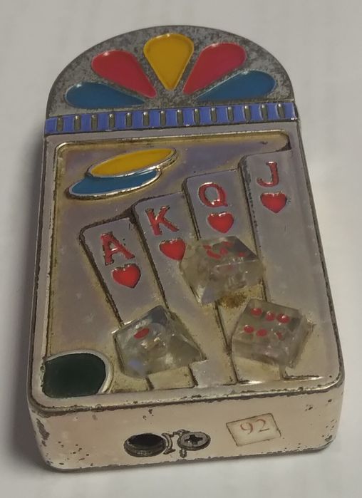 Unikatowa Zapalniczka Kieszonkowa RETRO –Kasyno / Vegas -Sprawna Iskra