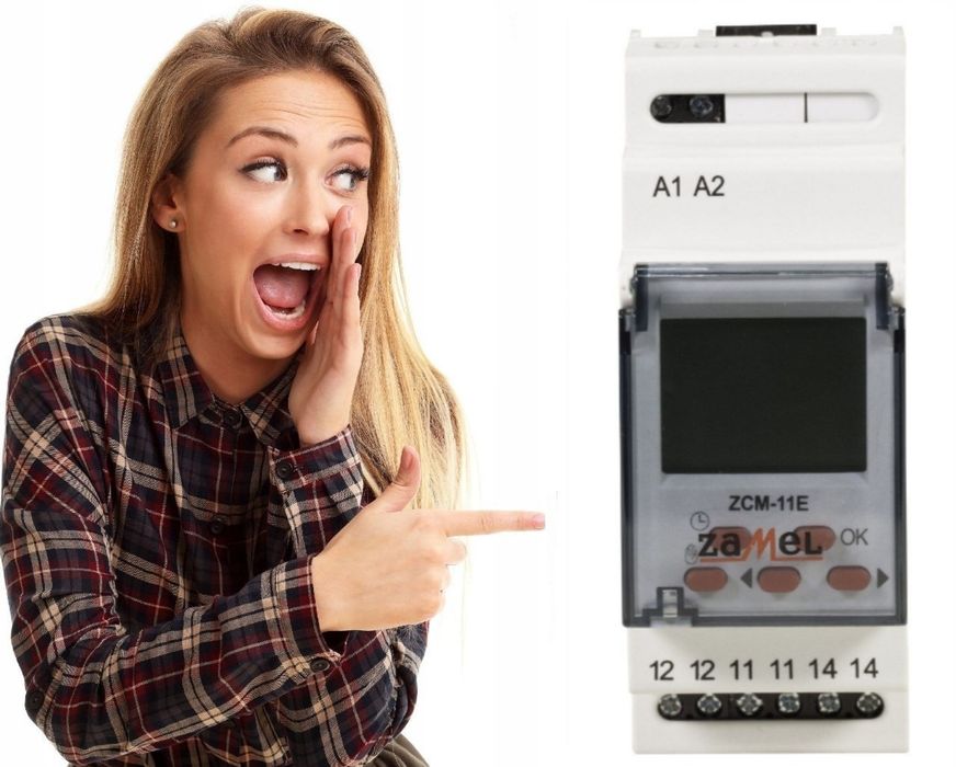 Programator czasowy 1-kan. tygodniowy econo, 230VAC ZCM-11E EXTA