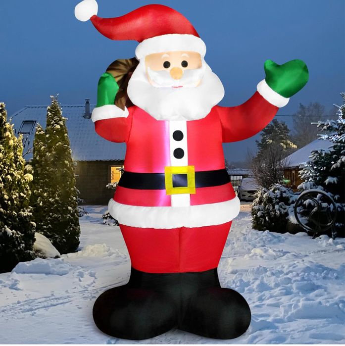 Nadmuchiwany Święty Mikołaj z torbą prezentową 180cm