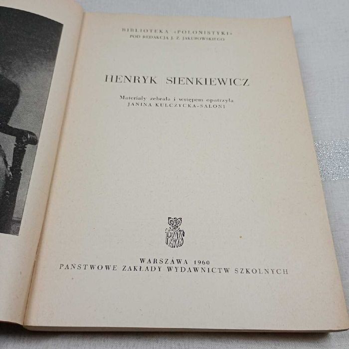Henryk Sienkiewicz. J. Kulczycka-Saloni