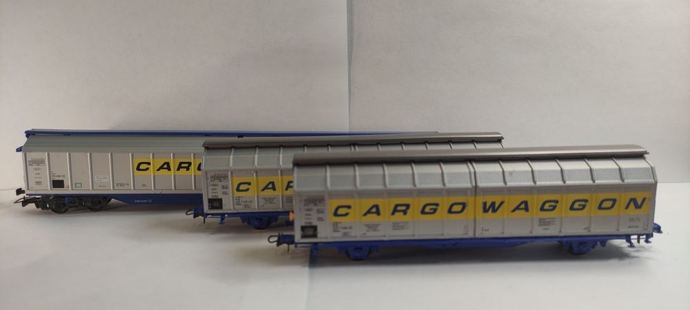Zestaw wagonów Cargo Waggon H0 (2x Roco + Jouef) / Do naprawy
