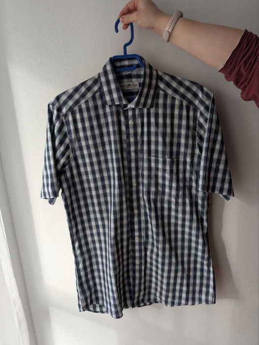 Koszula męska w kratę Royal Class – krótki rękaw, M