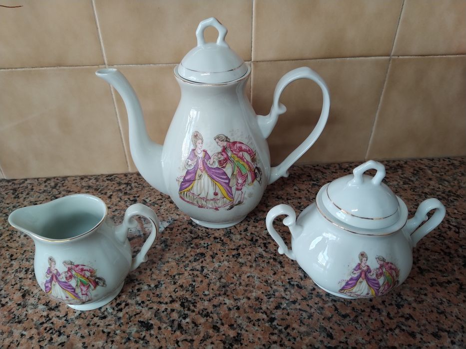 Serviço de café ou chá porcelana casa apartamento vivenda cozinha