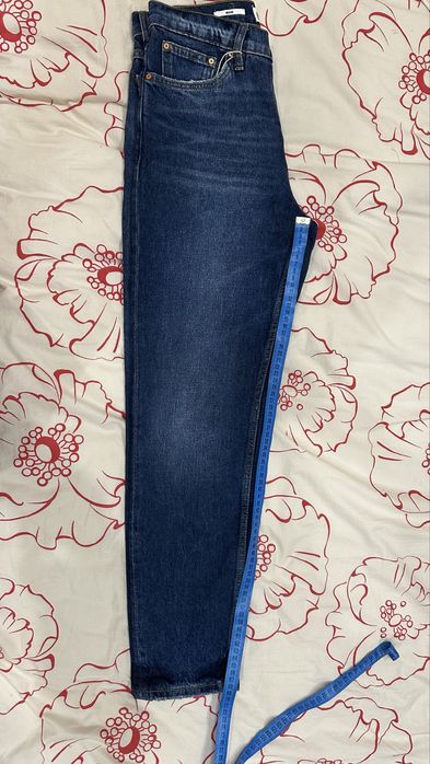 Джинси мом mango сині