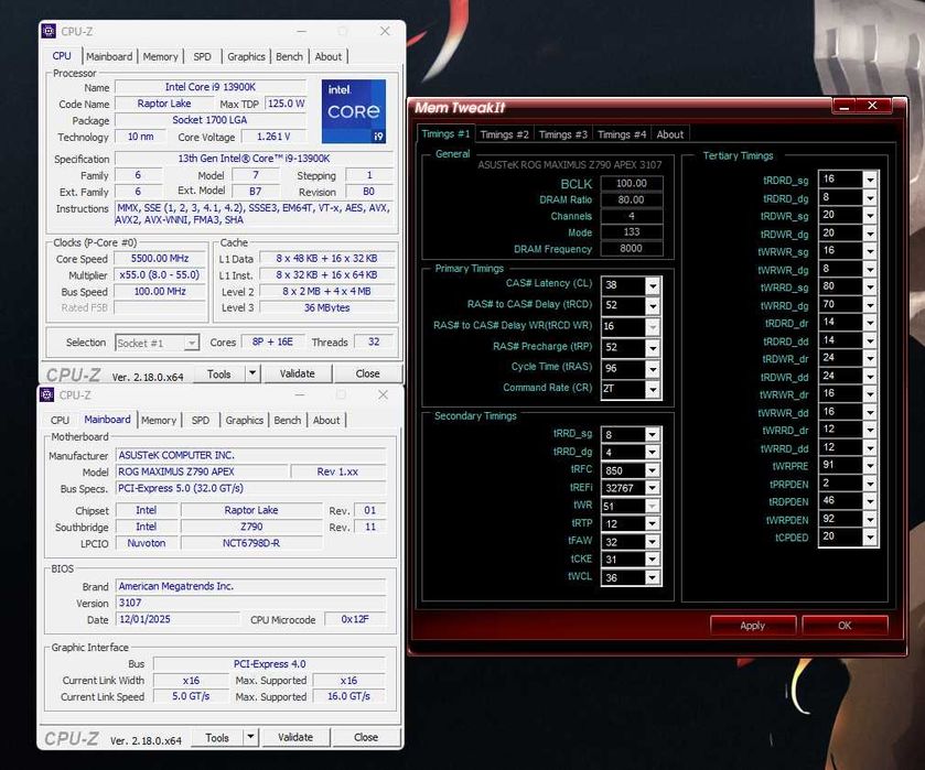 ASUS Rog Maximus Z790 APEX c/ i9-13900K