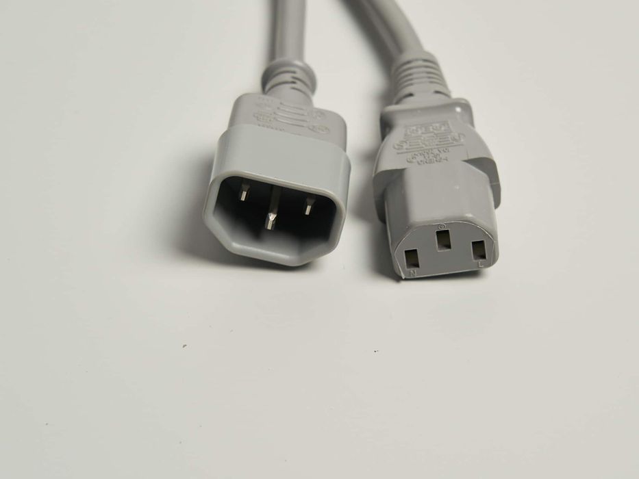 Cabo extensão de alimentação elétrica com fichas tripolares