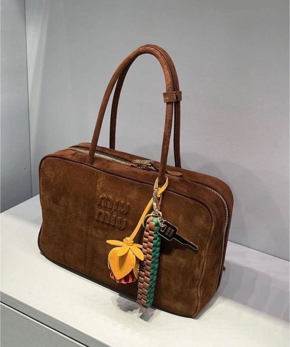 Premium Torebka Miu Miu! Zamsza naturalna! Od RĘKI 34x24