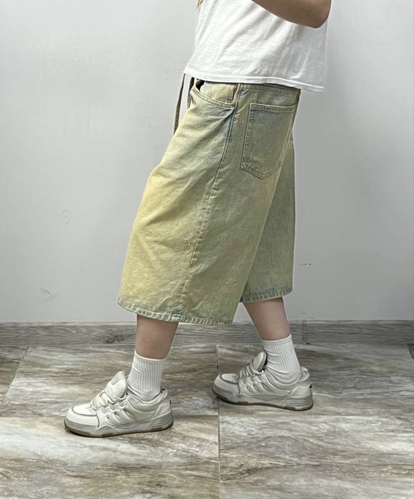 Мега широкі шорти джинсові BAGGY jeans shorts Zara rap fade широкие шорты бегги реп Jaded London